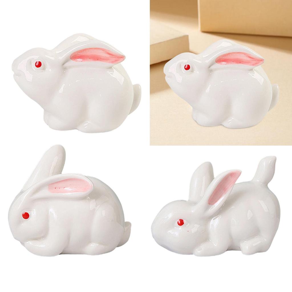 Rabbit Statue Easter Decoration Bunny Decoration for Bedroom Home Decor Desk