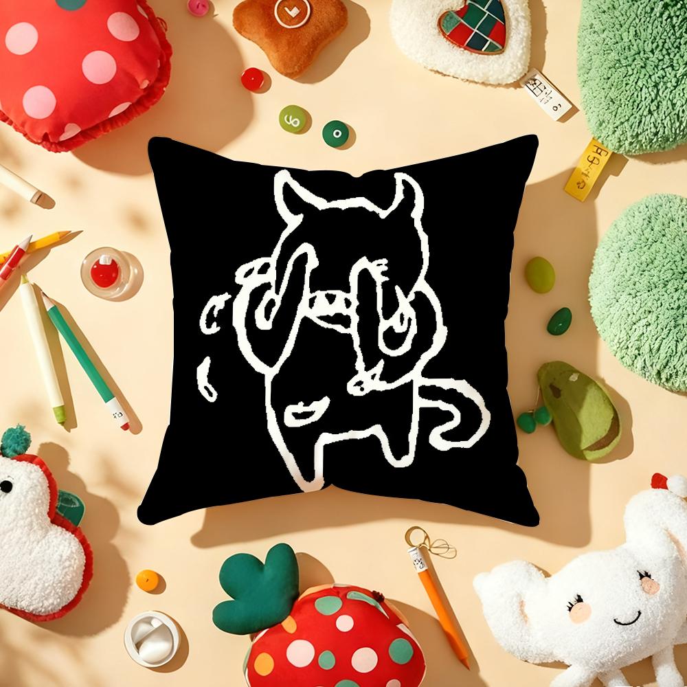 BBritish Band RadioheadS Cushion Cover Plush Fabric Soft DoubleSided Printed Sofa Warm Winter Home Gift Pillow Cover
