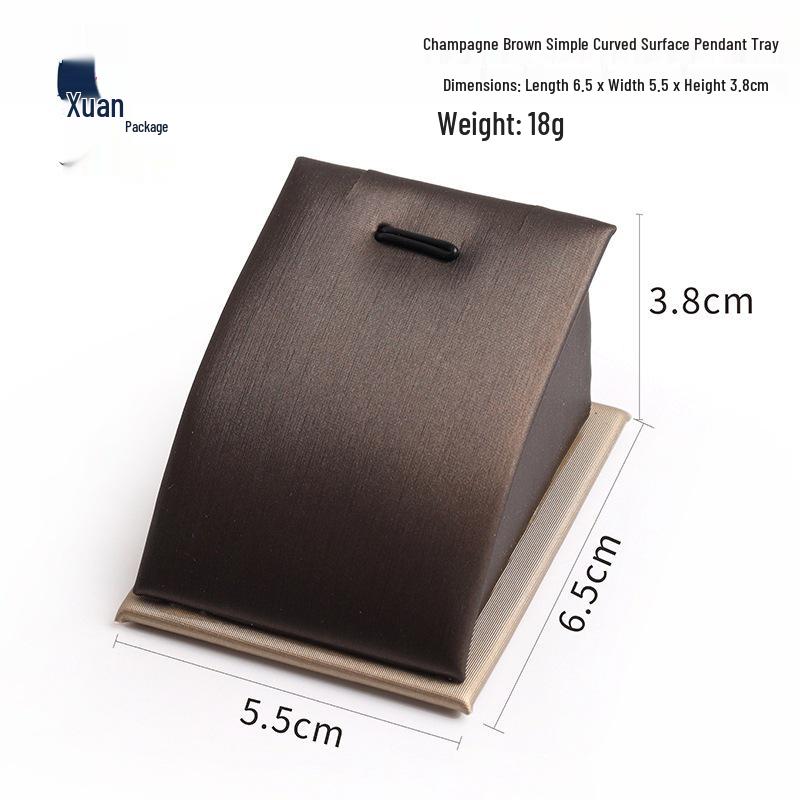 Champagne Brown PU Pendant Display Tray with Curved Surface