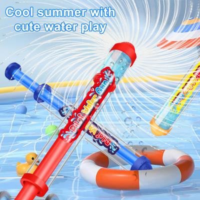Wasserspritzer Wunderkerzen-Effekt Hochdruck-Wasserspritzspielzeug für Kinder Ziehrohr-Design Wasserkampfspielzeug Lustiges Wasserspielzeug