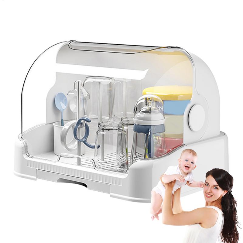 Babies Bottle Drying Rack Dustproof Bottle Storage with Removable Drip Tray Durable Good Sealing Protection Toddler Bottles