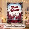 Wall Hanging TapestryChristmas Custom Name Print Art For Indoor Home Room Decoration Holiday Gift