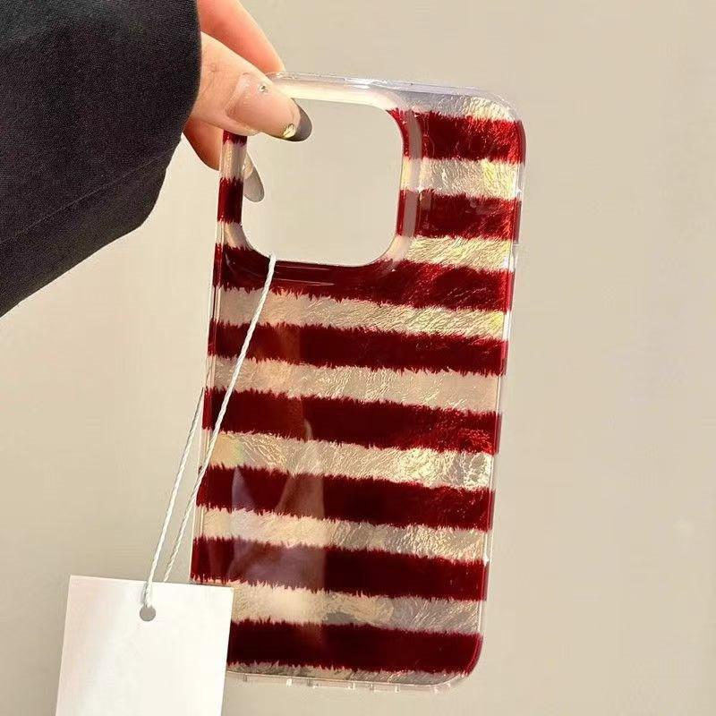 Red Yellow Stripes Vortex Pattern Phone Case for iPhone 16 15 Pro Max 14 13 12 11 XS XR X SE  7 8 Plus 16E Shockproof Cover