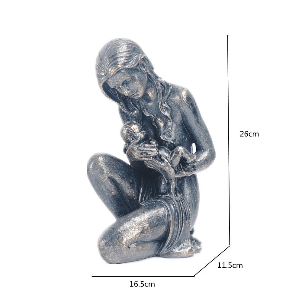 

Creative Design Retro Figure Sculpture Nordic Style Home Tabletop Ornament Resin Craft Living Room Entrance Decoration