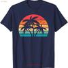 Tropical Hawaiian Retro Palm Tree Sunset Hawaii Beach T Shirt Vintage Casual Soft Graphic Homme Stylish Designer Clothes