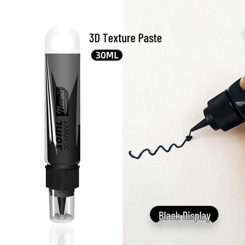 3D Texture Gold & Silver Modeling Paste for Glass Painting & Sculpting 30ml чёрный