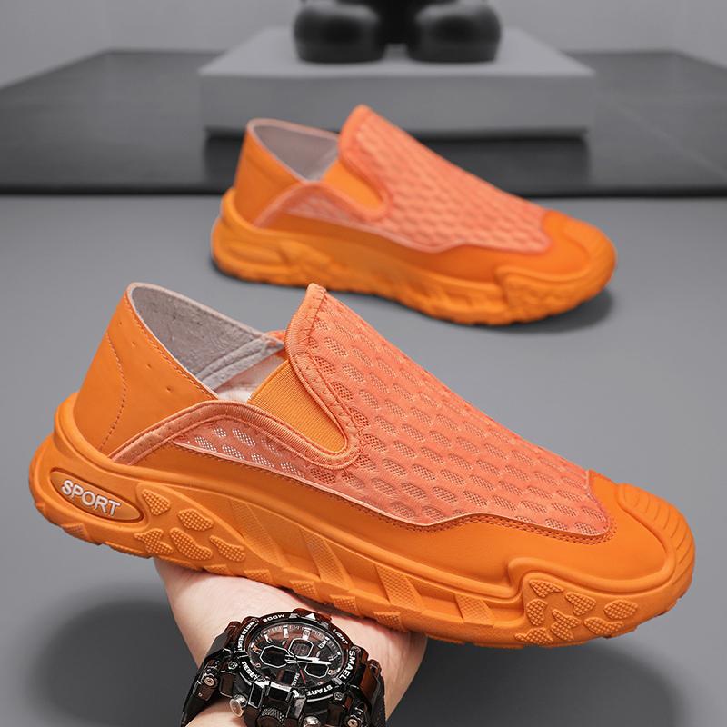 

Летняя мужская обувь с перфорацией, дышащая, повседневная обувь для вождения, легкая, на одной педали, модная обувь, мужская спортивная обувь 39