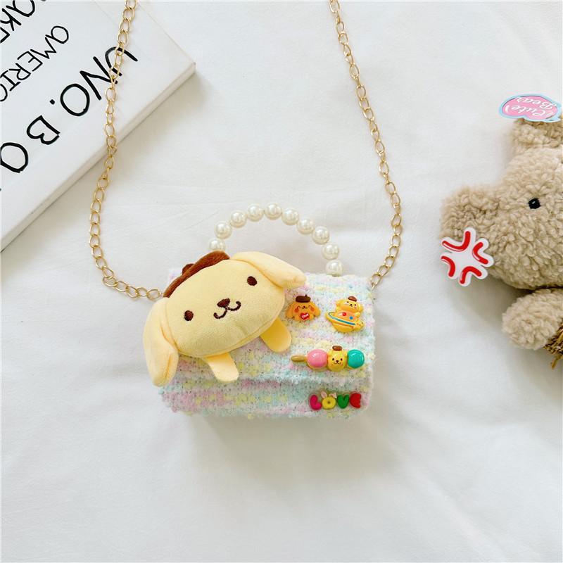 Pompompuricotton For Bag Girls With Chain Strap And Exquisite Bag Shoulder