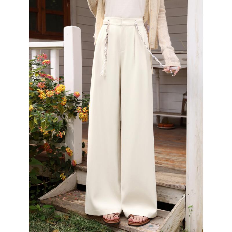 Lu Xiangnan Women's High-Waist Loose Straight Casual Pants