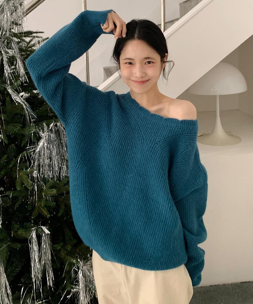 CITYBREEZE Alpaca Veil Round Neck Knit_3 Colors