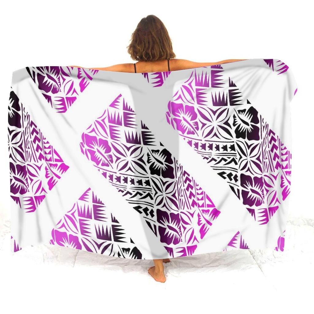 Resort Seaside Tourism Tribal Ethnic Style Women'S Sarong Polynesian Print Custom Seaside Beach Dress
