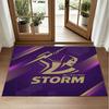 Melbourne Storm Design Crystal Velvet Rug Soft Decorative Mat for Bedroom Entrance