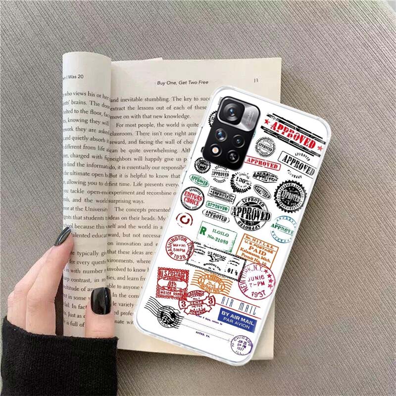 Travel Visas on Passports of Various Countries Phone Case For Redmi Note 13 12 Pro Plus 14 15 Pro 5G 11 11T 11E 11S 10 Pro 10S 9