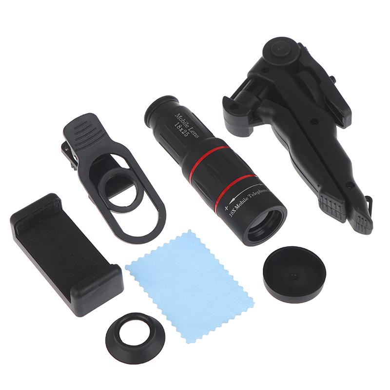 

Universal 18X25 Monocular Zoom Hd Optical Lens Cell Phone Survey Observation 18X Telelens With Tripod For Smartphone 1Set