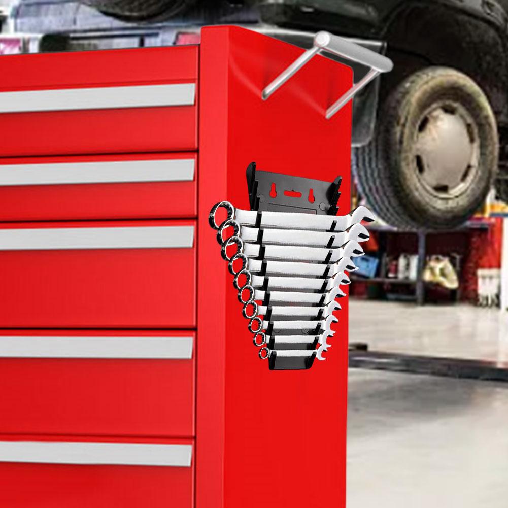 1/2Pcs Wrench Organizer Plastic Spanner Holder Tools Tray Wrench Storage Rack Magnetic Spanner Storage Tool Garage Wrenches Tray