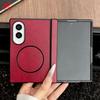 Luxury Leather Pattern Magnetic for Magsafe Case for Samsung Galaxy Z Fold 8 Ultra 7 6 5 4 Spring Hinge Shockproof Back Cover