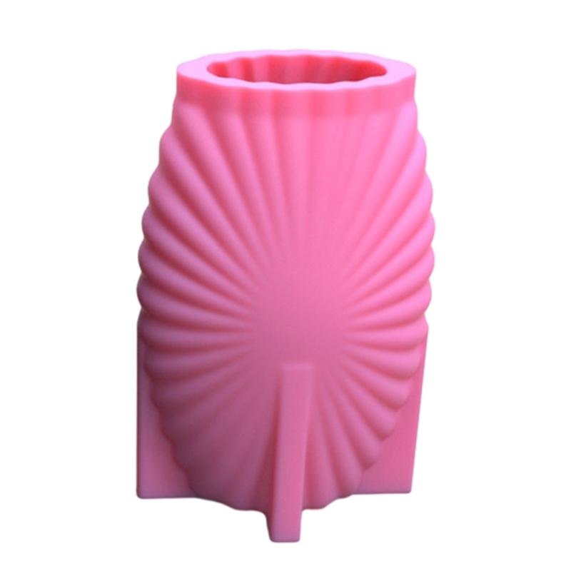 Geometric 3D Stripe Gypsum Silicone Molds Storage Box Mold for Making Succulent Plant Pot Flower Pot Candle Holder