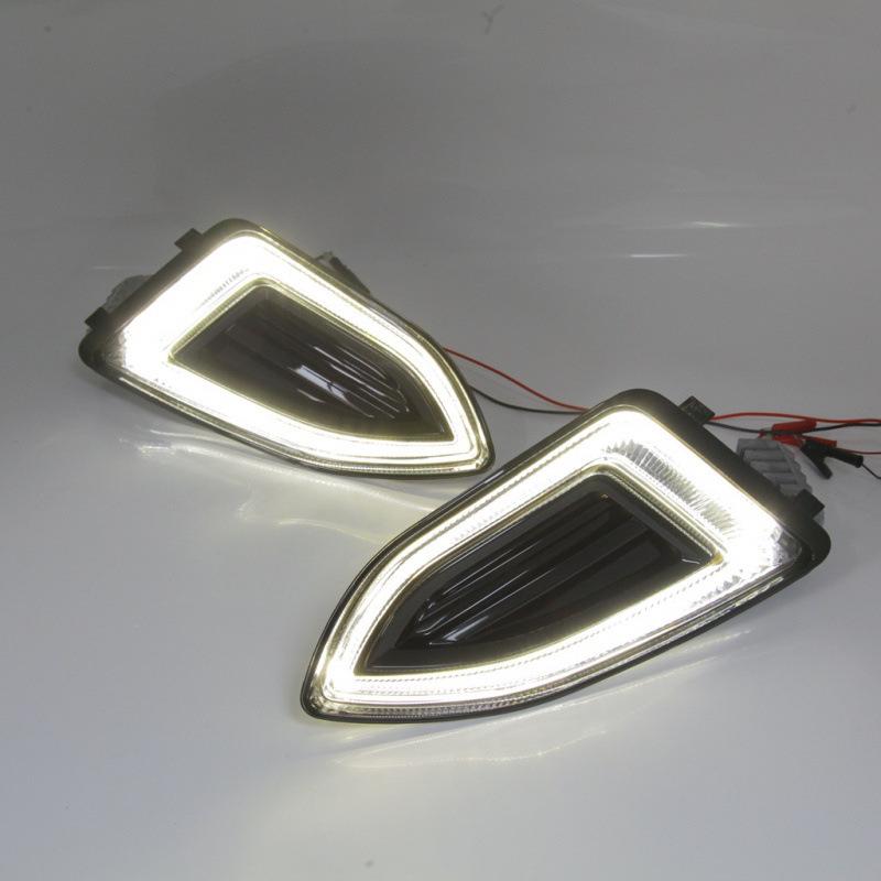 LED Daytime Running Fog Lights for 15-18 Ford Edge - Original Style Trim