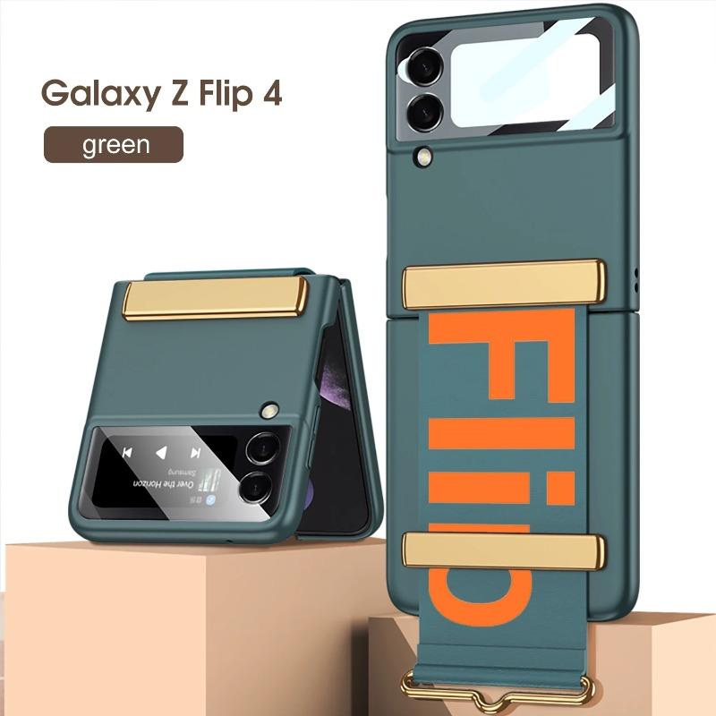Matné puzdro držiaka na zápästie Predná obrazovka s fóliou pre Samsung Galaxy Z Flip 6 5 4 3 5G Flip 5 Flip 6 Flip 5 Skladací kryt náramku