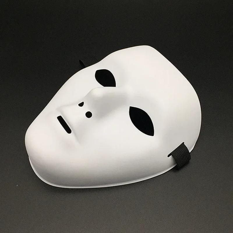 Halloween Masquerade Prop Dance Performance: A Full Face with Hand-painted White Clowns