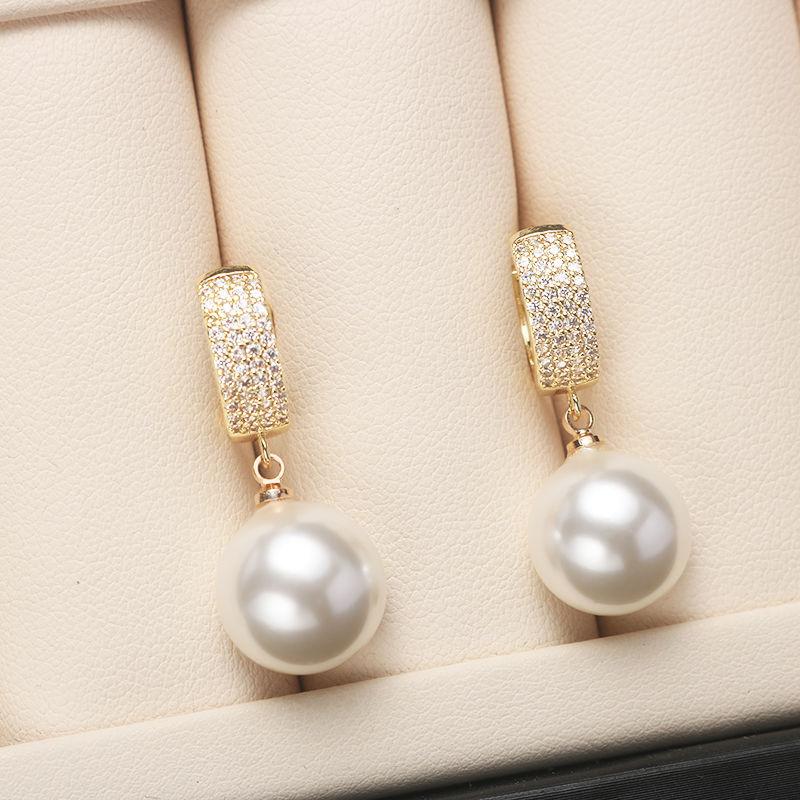 Mom Gift Three-piece Pearl Box Pearl Necklace Female Bead Necklace Pendant for Girlfriend Gift Jewelry Set