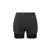 Adidas Two-In-One Double-Layer Knit Training Shorts Women Bottoms Black CW4054