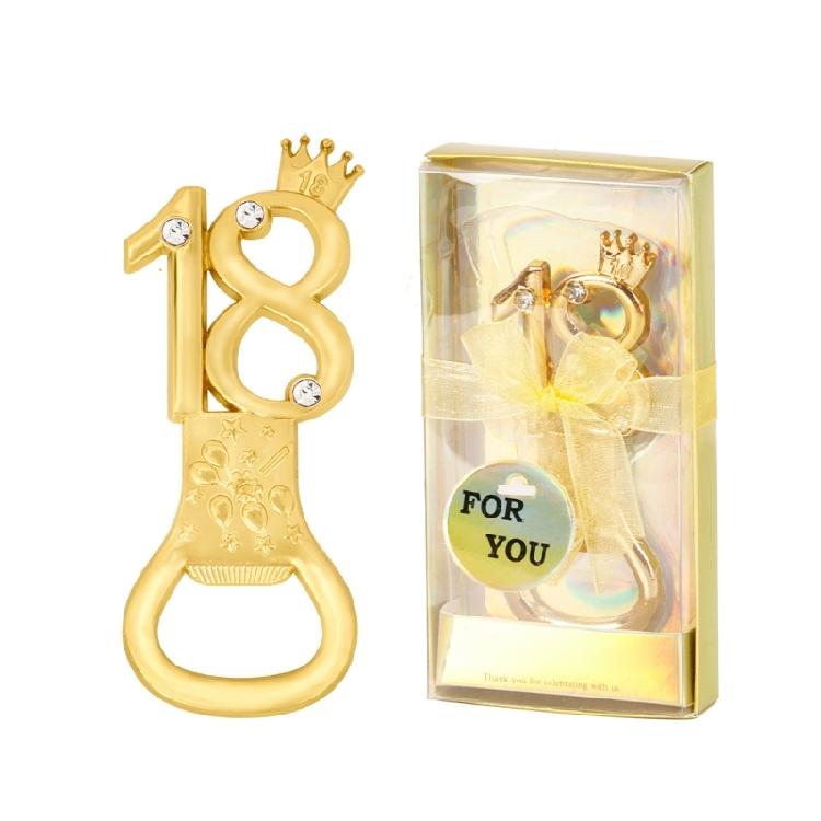 Golden Bottle Opener with Number Essential Beer Opener Tool for Any Celebration