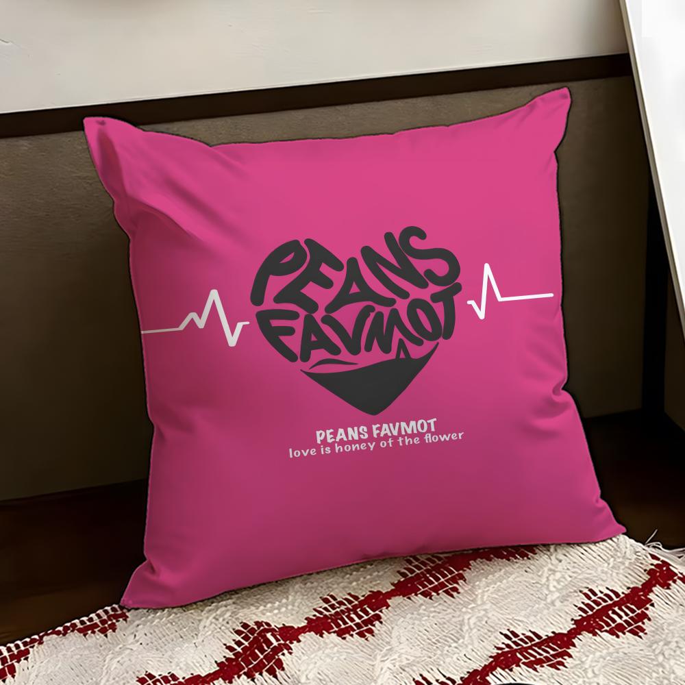 Creative love letters Cushion Cover Reversible Soft Durable Pillow Cover Home  Car MultiScene Use for Daily Comfort