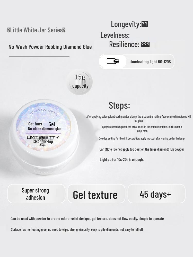 

Long-Lasting, Wear-Resistant Adhesive Gel for Rhinestones and Nail Art - Ideal for Nail Salons