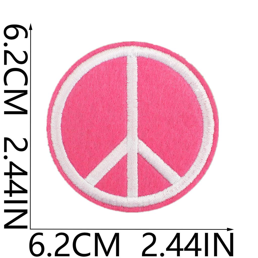 Pink Love Letter Embroidery Cloth Sticker Cartoon Sunflower Patch Sticker Bag Decoration Blue Smiley Face Embroidery Label