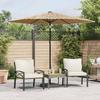 Vidaxl Ombrellone da Giardino su Palo in Acciaio, Marrone, 268X268X226 Cm
