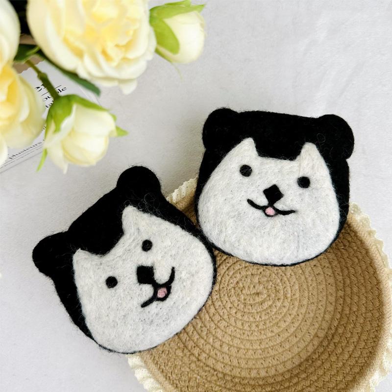 1 ks Vlněná plsť Měkké Stolní dekorace Ručně vyráběné Kreslené zvířátko Opakovaně použitelná Podložka pod šálek Tepelná izolace Lehká