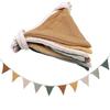 Cotton Fabric Decorative Triangle Pennant Classroom Pennant Banner  Classroom Decoration