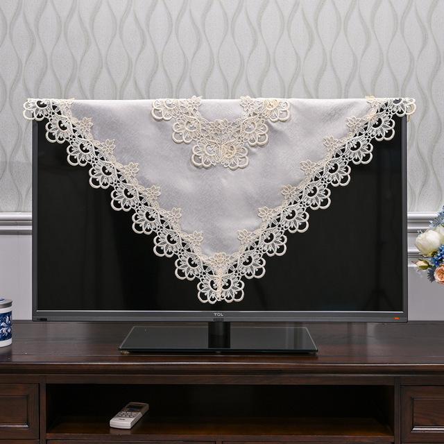 Tablecloth Square Table Cloth Yarn Embroidery Lace Table Cloths For Computer Table Cover Lcd Tv Towels Table Juppe Dust Cover