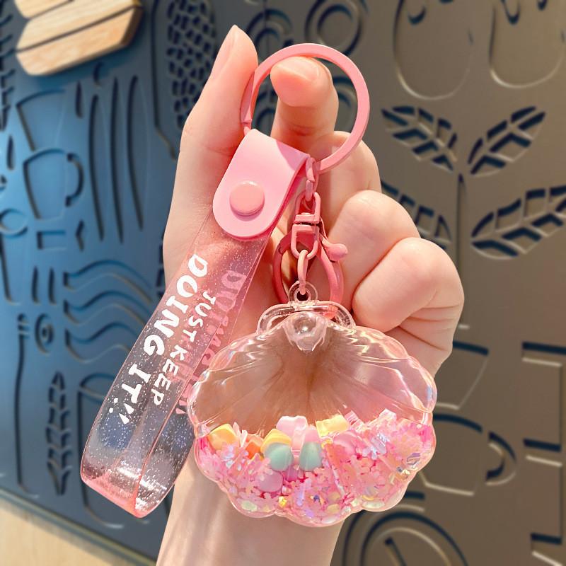 Colorful Acrylic Shell Floating Bottle Keychain Unique Gift For Parties And Celebrations