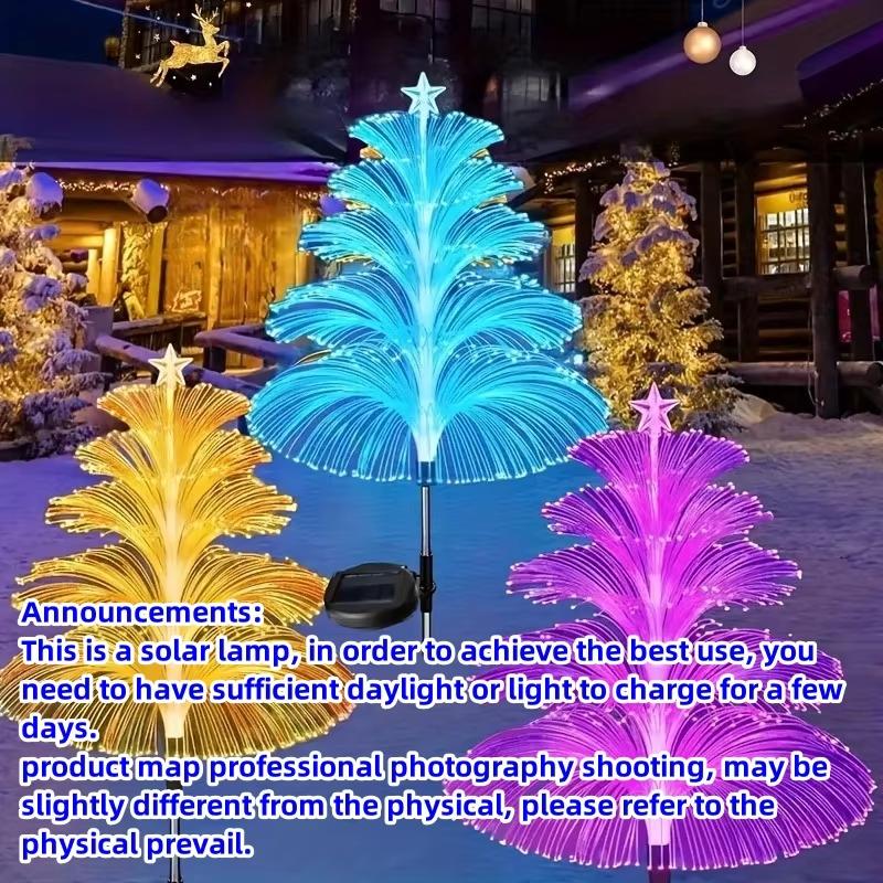 Outdoor Solar Garden Lights 7-Color Changing Jellyfish Reed LED Solar Stake Lights for Yard Patio Pathway Decor