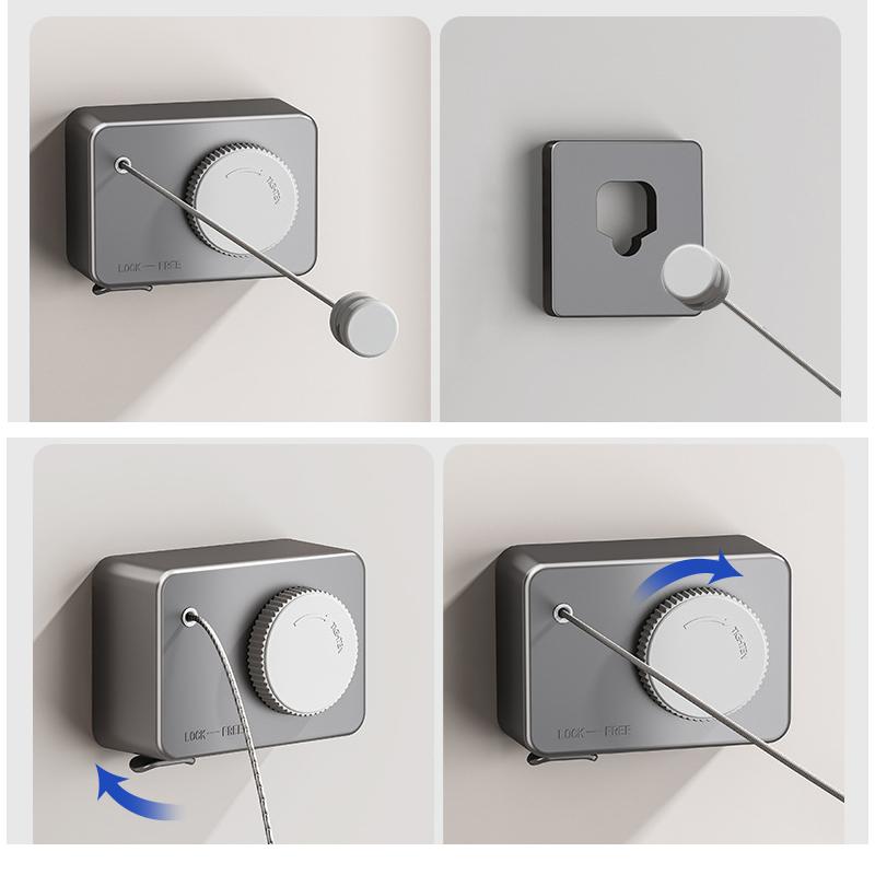 Invisible Clothes Retractable Clothesline House Interior Small Multipurpose Clothesline Drying Rack Wall Rope For Drying Clothes