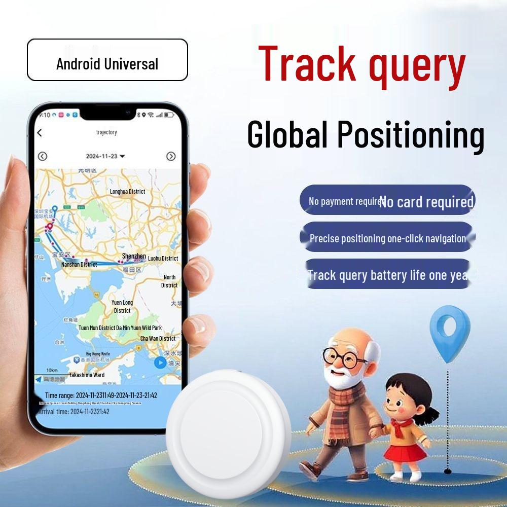 Silicone Keychain for Android AirTags & iOS Apple Trackers - Anti-Lost Mini Locator