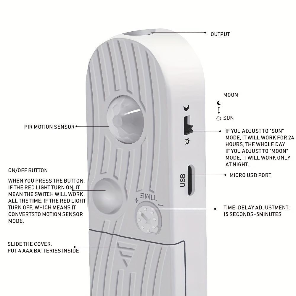 Flexible Adhesive Battery Box Human Body Sensor Light, Warm White Multi-mode LED Strip, Long Strip Lights for Stairs, Wardrobe, Study, Bedroom