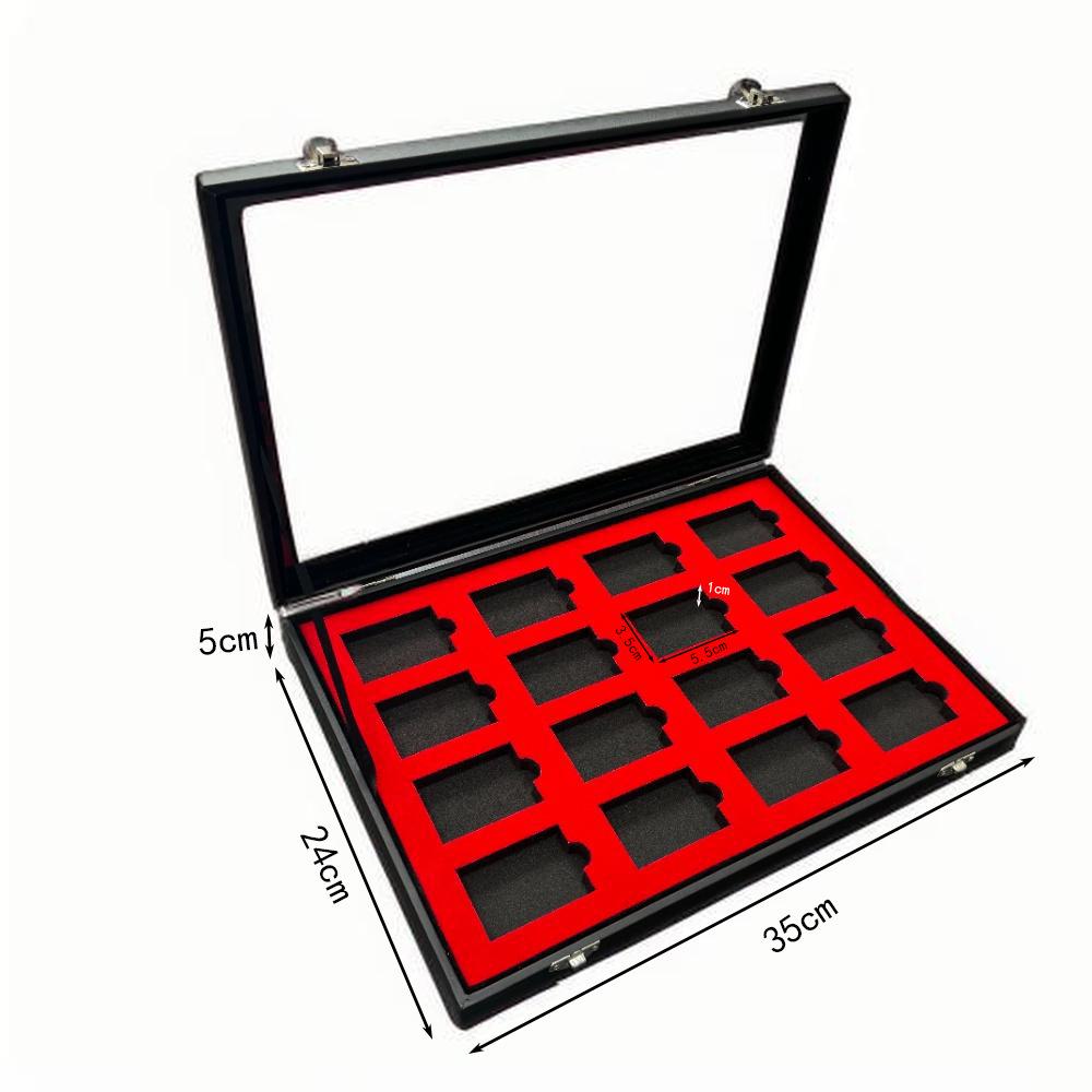 Windproof Lighter Display & Storage Box, Transparent Dustproof Cover, Large Capacity