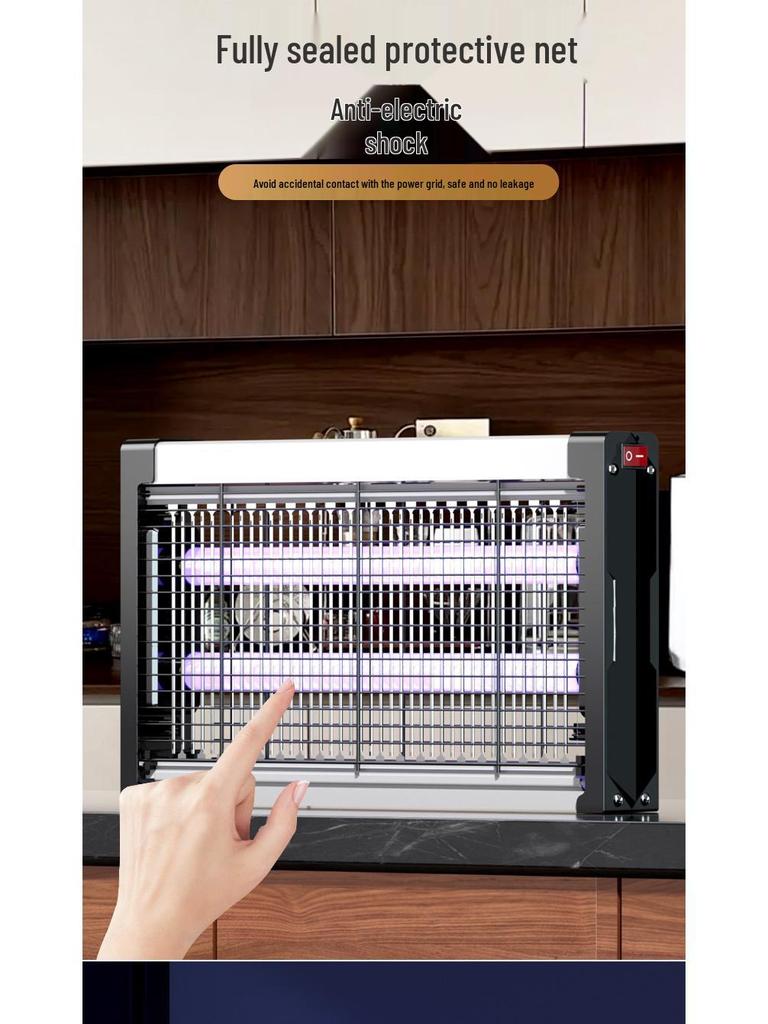 Wall-Mounted Electric Mosquito and Fly Killer for Hotels, Restaurants, and Outdoor Use