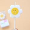 New Single Korean Style Small Fresh Yellow Smiley Face Sunflower Birthday Party PVC Boxed Candle