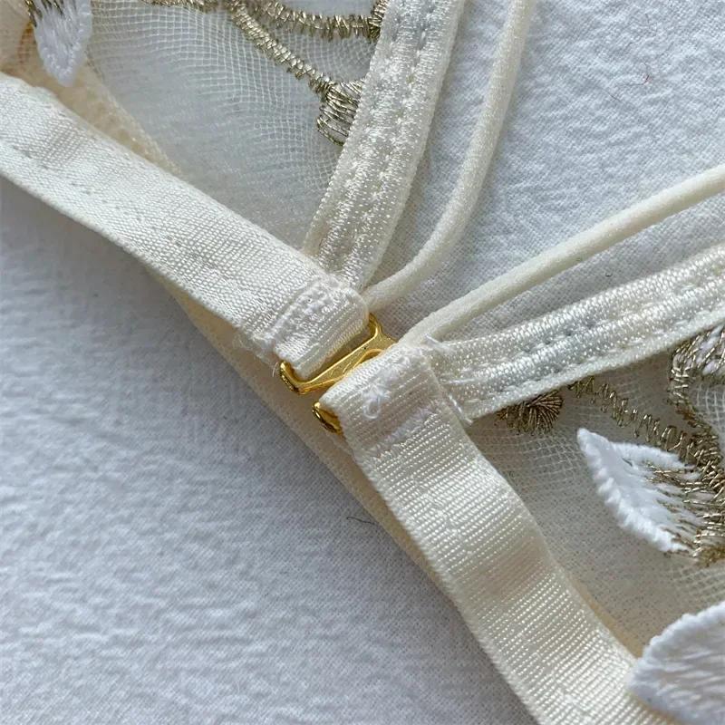 Weiblicher sexy Spitzen-BH, nahtlose Unterwäsche, Bralette, Dessous, ultradünner BH und Slip-Sets
