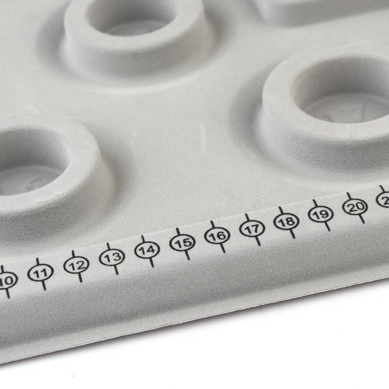 Graues beflocktes Perlenbrett für DIY Armband Halskette Perlen Schmuckherstellung Organizer Tablett Design Handwerk Messwerkzeug Zubehör