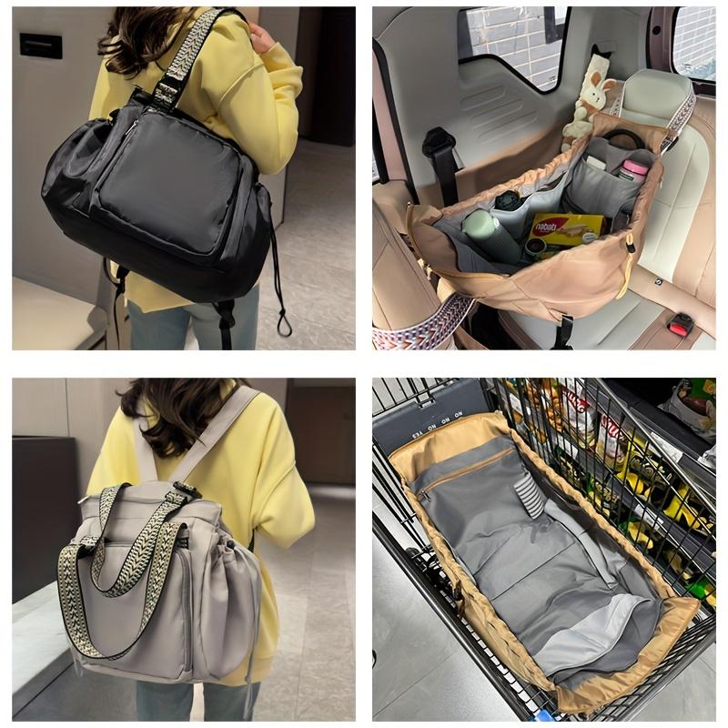 Large Drawstring Backpack, Heavy-Duty Gym Bag with Zipper. Multi-pocket, Durable & Easy-Clean. For Gym, Travel,School & Shopping