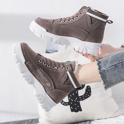 Módní zimní dámské boty 2024 Trendy tenisky Šněrovací boty Dámské teplé plyšové sněhule Kotníkové boty Dámské platformové boty Botas De Mujer