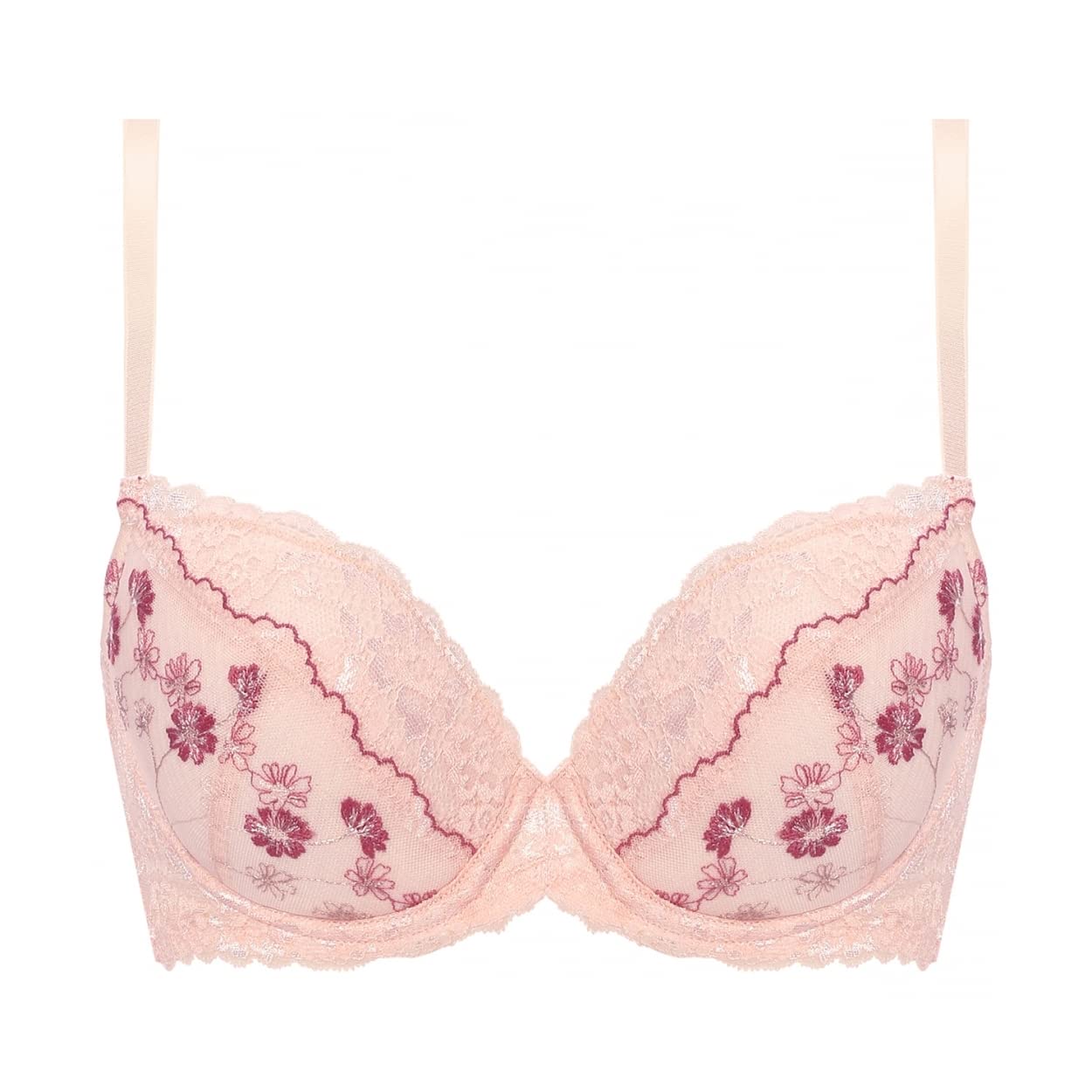 

AMOSTYLE BY Triumph Коллекция Entry Чашка Бюстгальтер Трусики Комплект M019 E70M 3/4 Бюстгальтер, Увеличивающий декольте & (Нежный цветок), Женский, (розовый),