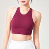 Women's Ribbed Hollow Back Yoga Sports Bra
