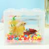 1Pc Home Block Fish Tank Fighting Fish Tank Small Desktop Mini Fish Tank Stackable Creative Design Aquarium
