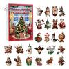 Holiday Countdown Calendar 2026 Christmas Advent Calendar, 24 Days with 2D Acrylic Gift for Kids Dog/Horse/Cat/Animals Pendants, Mini Animal